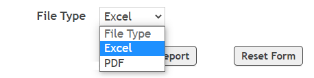 Image showing the file type drop down